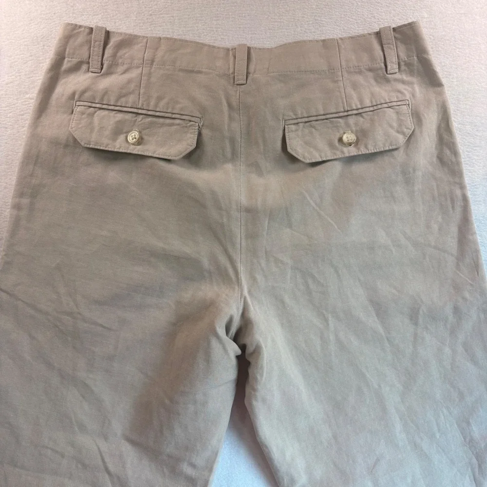 Banana Republic Mens Modern Relaxed Fit Linen Cotton Chinos Tan Khaki 32/30